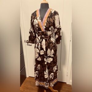 Kimono Floral Dress with tie